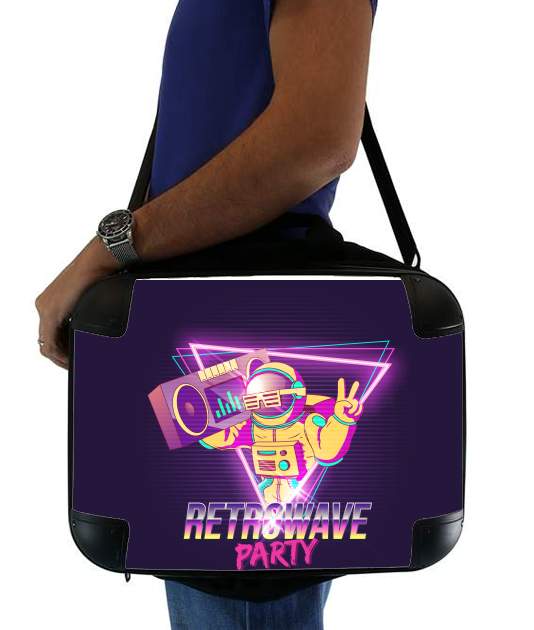  Retrowave party nightclub dj neon for Laptop briefcase 15" / Notebook / Tablet