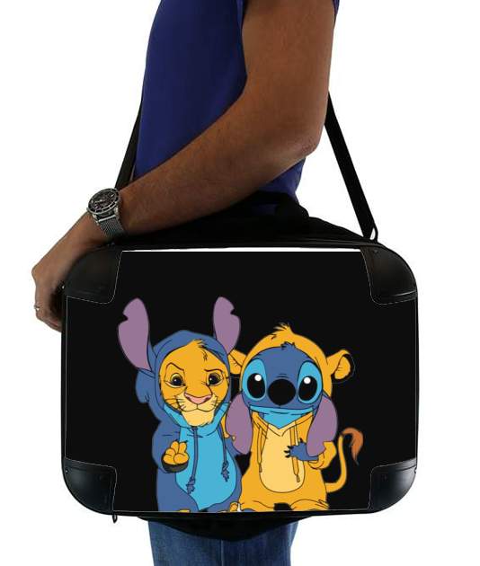  Simba X Stitch best friends for Laptop briefcase 15" / Notebook / Tablet
