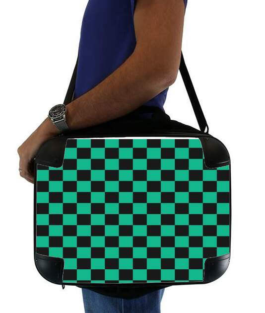  Tanjiro Pattern Green Square for Laptop briefcase 15" / Notebook / Tablet