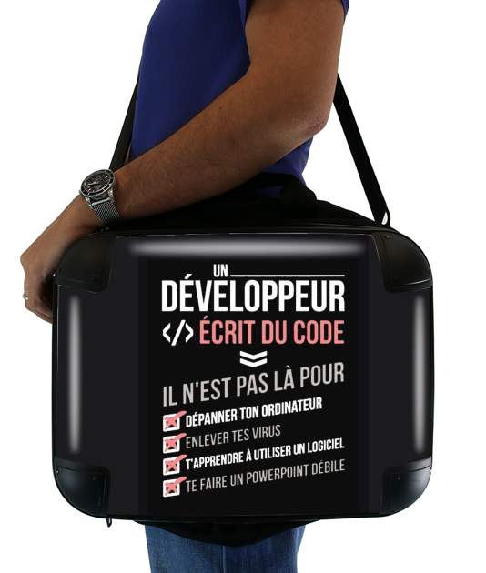  Un developpeur ecrit du code Stop for Laptop briefcase 15" / Notebook / Tablet