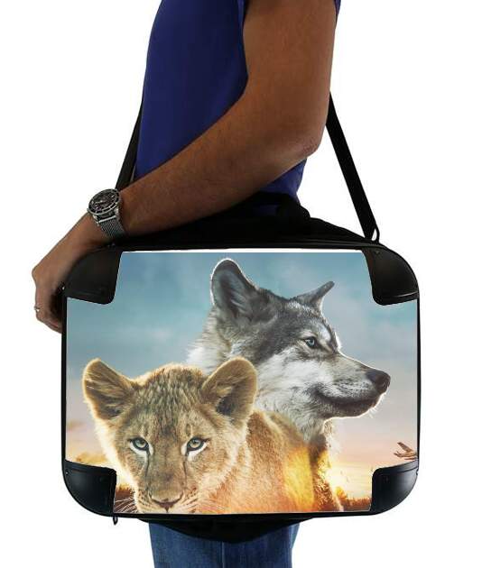  Wolf and Lion for Laptop briefcase 15" / Notebook / Tablet