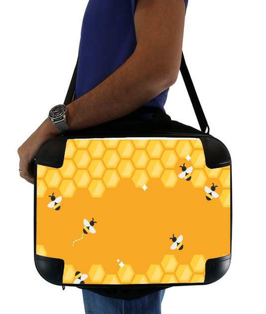  Yellow hive with bees for Laptop briefcase 15" / Notebook / Tablet