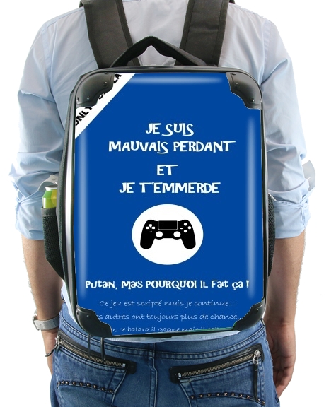  Mauvais perdant - Bleu Playstation for Backpack