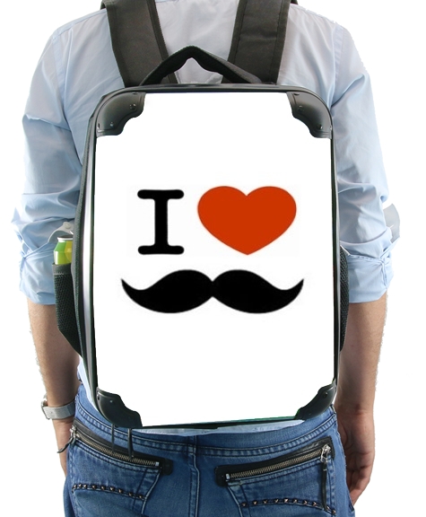  I love Moustache for Backpack