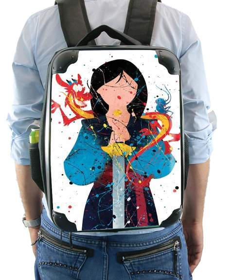  Mulan Princess Watercolor Decor for Backpack