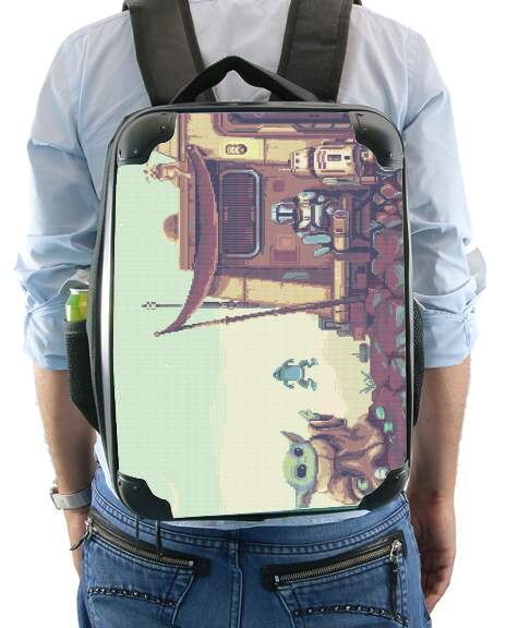  Pixel Retro Mandalorian for Backpack