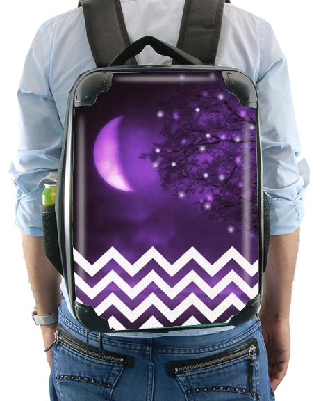  Purple moon chevron for Backpack