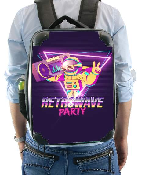  Retrowave party nightclub dj neon for Backpack