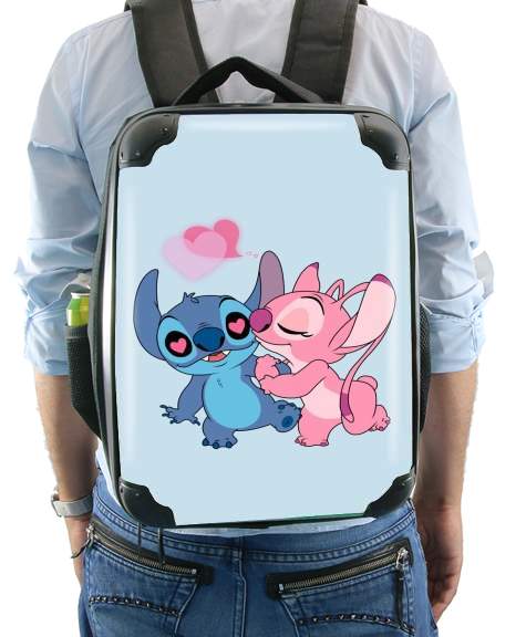  Stitch Angel Love Heart pink for Backpack
