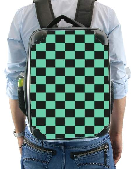  Tanjiro Pattern Green Square for Backpack