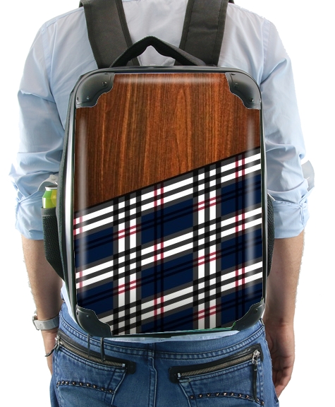  Wooden Scottish Tartan for Backpack