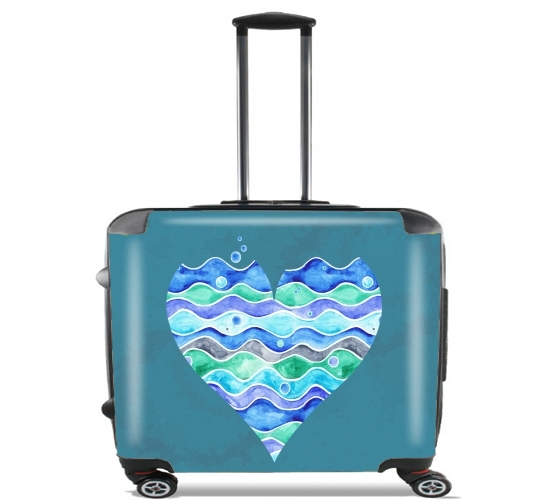  A Sea of Love (blue) for Wheeled bag cabin luggage suitcase trolley 17" laptop