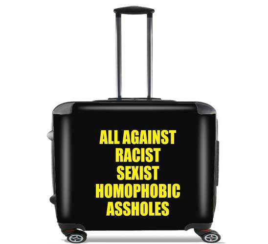  All against racist for Wheeled bag cabin luggage suitcase trolley 17" laptop