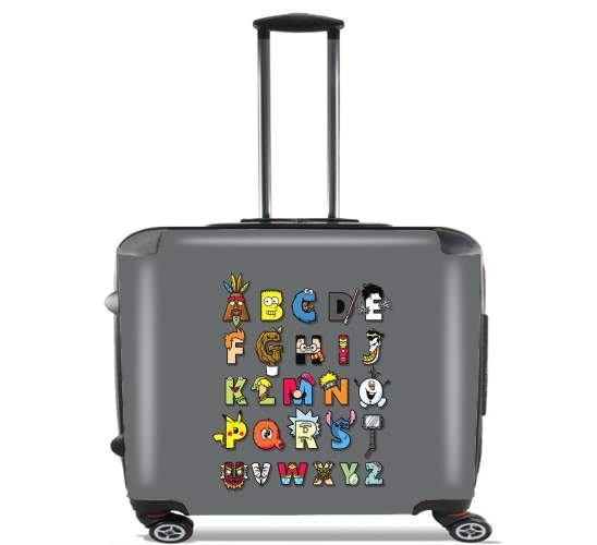  Alphabet Geek for Wheeled bag cabin luggage suitcase trolley 17" laptop