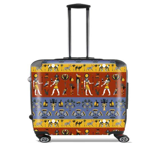  Ancient egyptian religion seamless pattern for Wheeled bag cabin luggage suitcase trolley 17" laptop