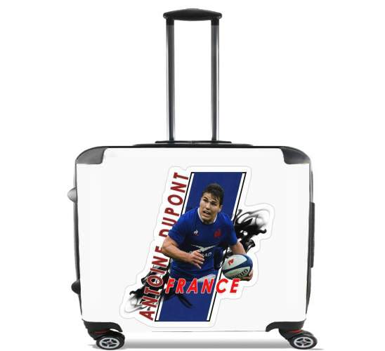  Antoine Dupont Rugby French player for Wheeled bag cabin luggage suitcase trolley 17" laptop