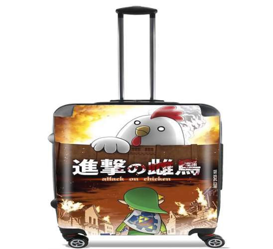  Attack On Chicken for Wheeled bag cabin luggage suitcase trolley 17" laptop