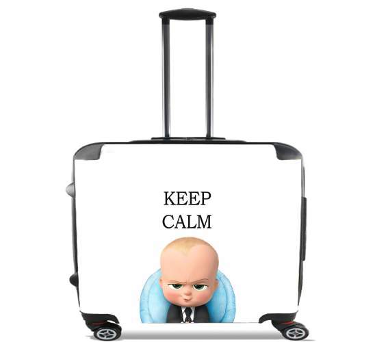  Baby Boss Keep CALM for Wheeled bag cabin luggage suitcase trolley 17" laptop