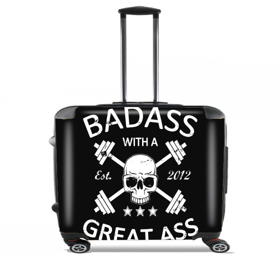  Badass with a great ass for Wheeled bag cabin luggage suitcase trolley 17" laptop