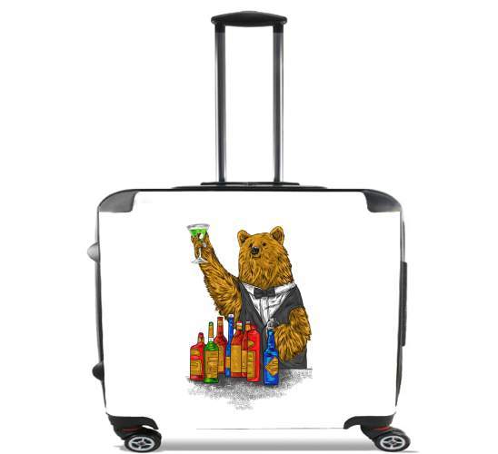  Bartender Bear for Wheeled bag cabin luggage suitcase trolley 17" laptop
