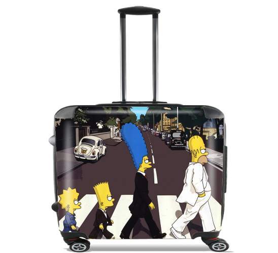  Beatles meet the simpson for Wheeled bag cabin luggage suitcase trolley 17" laptop