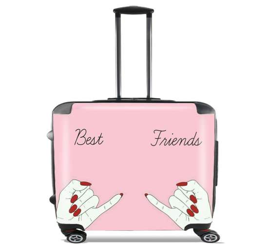  BFF Best Friends Pink for Wheeled bag cabin luggage suitcase trolley 17" laptop