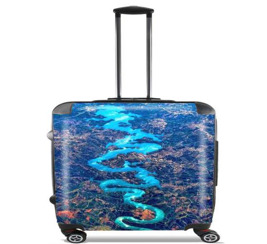  Blue dragon river portugal for Wheeled bag cabin luggage suitcase trolley 17" laptop