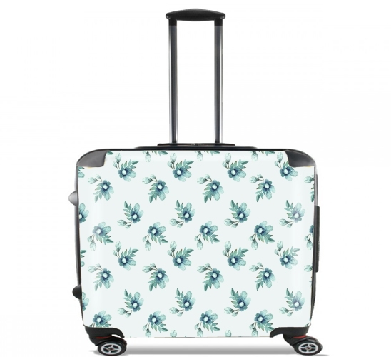  Blue Flowers for Wheeled bag cabin luggage suitcase trolley 17" laptop