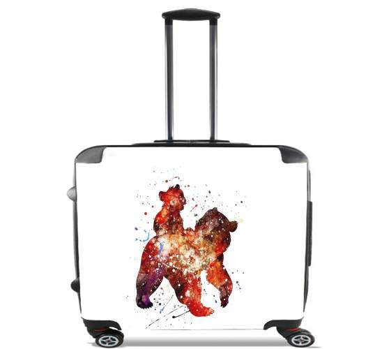  Brother Bear Watercolor for Wheeled bag cabin luggage suitcase trolley 17" laptop