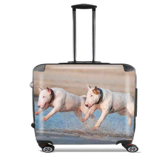  bull terrier Dogs for Wheeled bag cabin luggage suitcase trolley 17" laptop