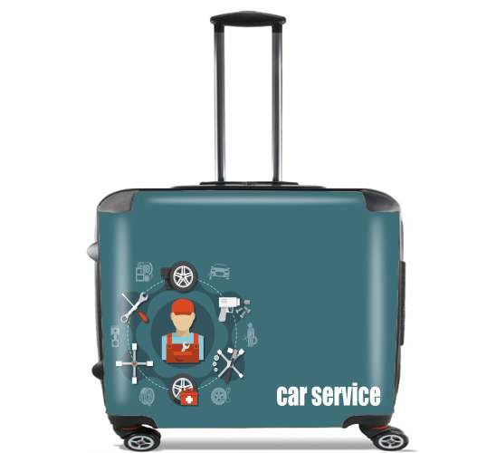  Car Service Logo for Wheeled bag cabin luggage suitcase trolley 17" laptop