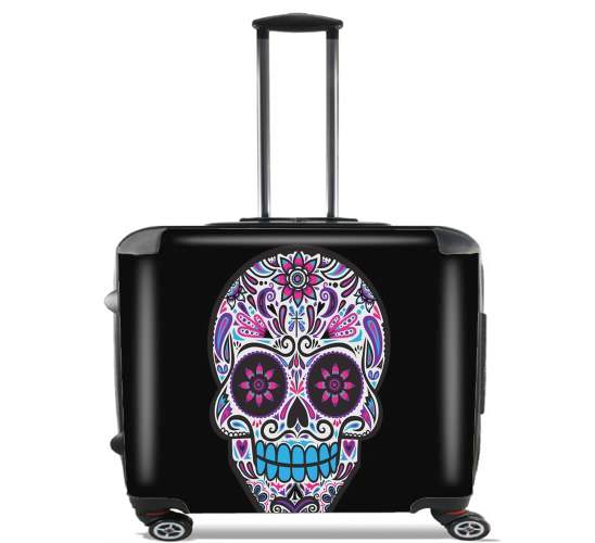  Calavera Dias de los muertos for Wheeled bag cabin luggage suitcase trolley 17" laptop