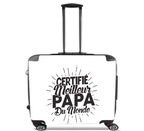  Certifie meilleur papa du monde for Wheeled bag cabin luggage suitcase trolley 17" laptop