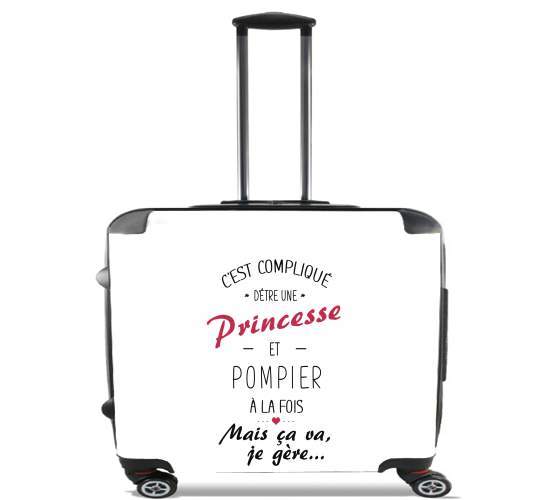  Cest complique detre une princesse et pompier for Wheeled bag cabin luggage suitcase trolley 17" laptop