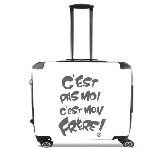  Cest pas moi cest mon frere for Wheeled bag cabin luggage suitcase trolley 17" laptop