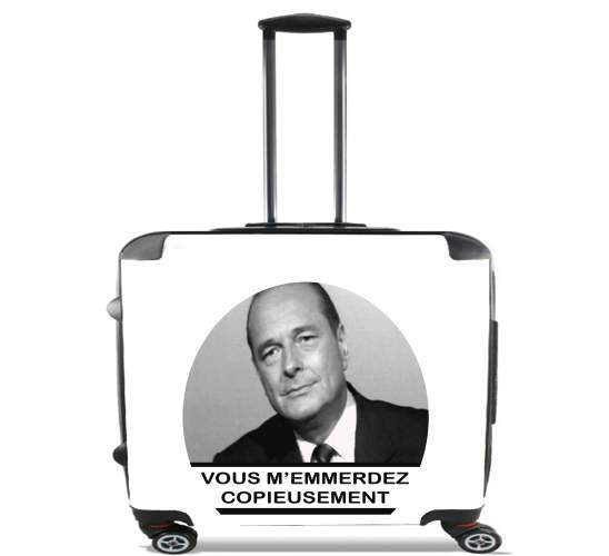  Chirac Vous memmerdez copieusement for Wheeled bag cabin luggage suitcase trolley 17" laptop