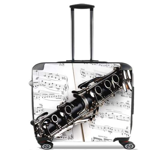  Clarinette Musical Notes for Wheeled bag cabin luggage suitcase trolley 17" laptop