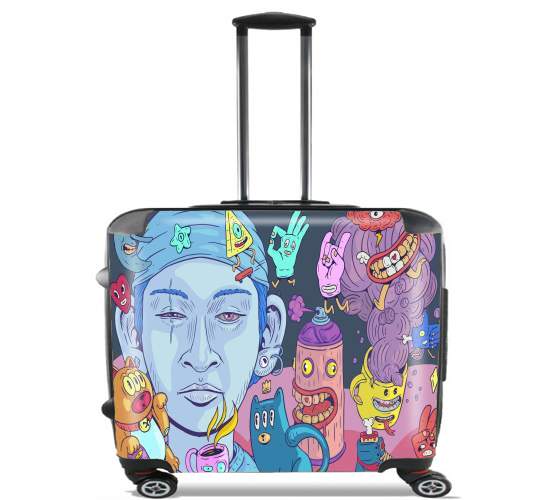  Colorful and creepy creatures for Wheeled bag cabin luggage suitcase trolley 17" laptop