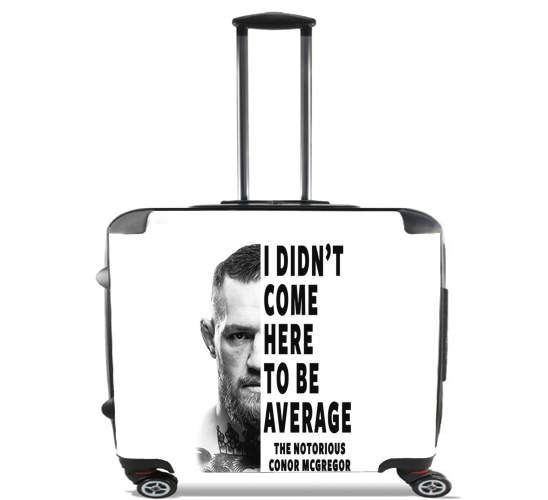  Conor Mcgreegor Dont be average for Wheeled bag cabin luggage suitcase trolley 17" laptop