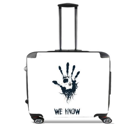  Dark Brotherhood we know symbol for Wheeled bag cabin luggage suitcase trolley 17" laptop