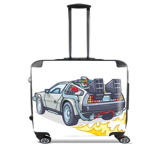  Delorean retour vers le futur for Wheeled bag cabin luggage suitcase trolley 17" laptop