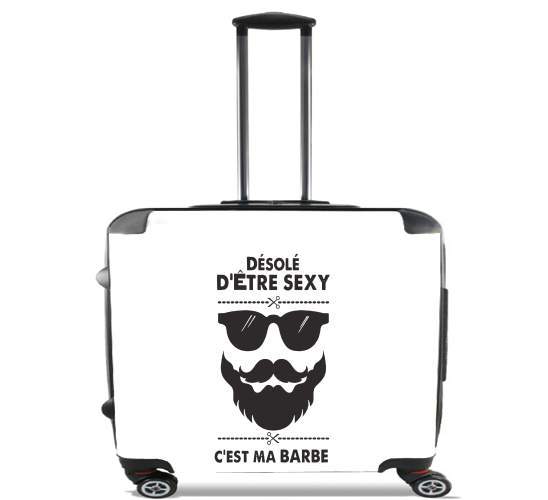  Desole detre sexy cest ma barbe for Wheeled bag cabin luggage suitcase trolley 17" laptop