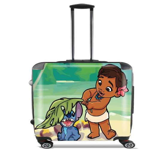  Disney Hangover Moana and Stich for Wheeled bag cabin luggage suitcase trolley 17" laptop