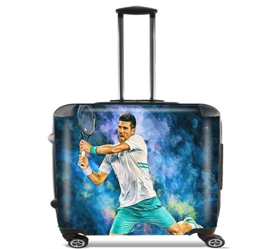  Djokovic Painting art for Wheeled bag cabin luggage suitcase trolley 17" laptop