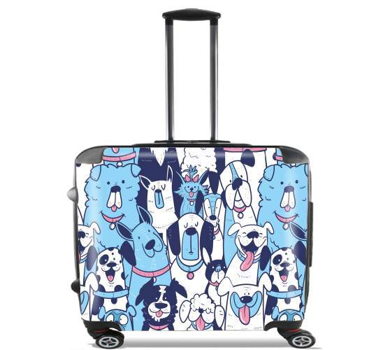  Dogs seamless pattern for Wheeled bag cabin luggage suitcase trolley 17" laptop