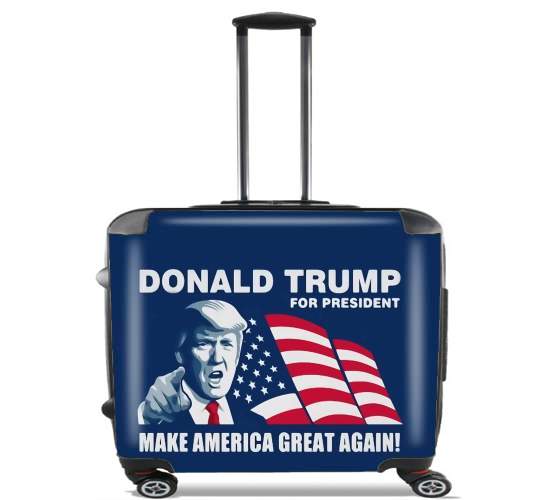  Donald Trump Make America Great Again for Wheeled bag cabin luggage suitcase trolley 17" laptop
