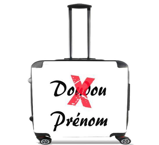  Doudou Respecte mon prenom for Wheeled bag cabin luggage suitcase trolley 17" laptop