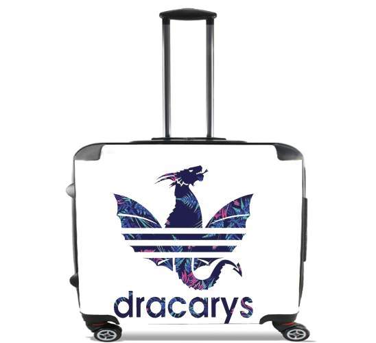  Dracarys Floral Blue for Wheeled bag cabin luggage suitcase trolley 17" laptop
