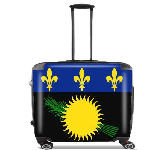  Drapeau de la guadeloupe for Wheeled bag cabin luggage suitcase trolley 17" laptop