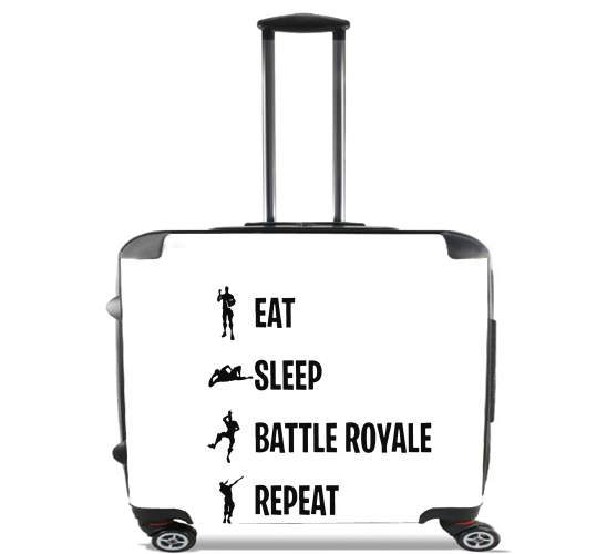  Eat Sleep Battle Royale Repeat for Wheeled bag cabin luggage suitcase trolley 17" laptop